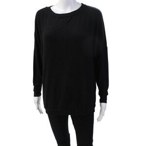Soft Joie Unisex Pullover Sweater Black Round Neck Long Sleeve Size 2XS